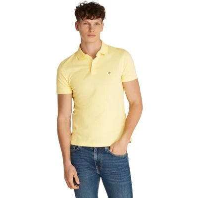 Abbildung von Tommy Hilfiger Herren Poloshirt Kurzarm 1985 Slim Fit, Gelb (Citronella), L