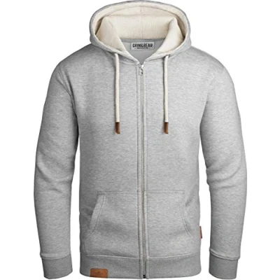 Abbildung von Grin&amp;Bear Herren Kapuzenjacke grau meliert, XXL, GEC490