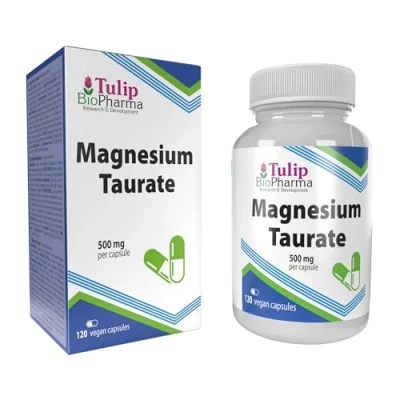 Abbildung von Magnesium Taurate 2000mg pro Portion 120 Vegane Kapseln, Laborgeprüft, Hochdosiert