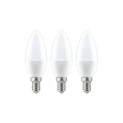 Abbildung von Paulmann 28426 LED Lampe Kerze 3er Set 4W E14 230V Warmweiß Leuchtmittel, Opal