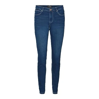 Abbildung von VERO MODA Damen VMJUNE MR S VI3348 NOOS Jeans, Dark Blue Denim, XS/32