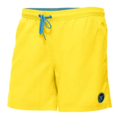 Abbildung von Ladeheid Badehose Herren Bequeme Badeshorts Lang mit Seitentaschen und Schnürchen, Netzfütterung Perfekt für Sommer, Strand Schwimmbad LA40 128 (Gelb, 3XL)
