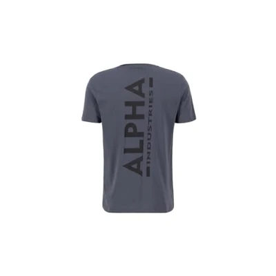 Abbildung von Alpha Industries Herren Backprint T Shirt, Greyblack/Black, XS