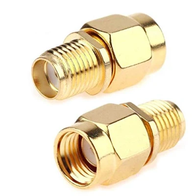 Abbildung von TengKo Coaxial Coax Adapter SMA Female to RP Male Jack Plug Connector for WiFi Antenna Repeaters Radio Signal Extension Cable (2 Pack)
