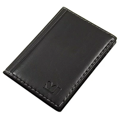Abbildung von Kredit und Visitenkartenetui mit Kontrastnaht 12 Fächer MJ Design Germany (Design 1 / Schwarz)
