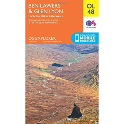 Abbildung von Ben Lawers &amp; Glen Lyon, Loch Tay, Killin Kenmore (OS Explorer Map)