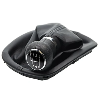 Abbildung von L &amp; P Car Design L&amp;P A257 2 Schaltsack Schaltmanschette Schwarz Schaltknauf 6 Gang kompatibel mit VW Passat 3B 3BG B5 2000 2005 Rahmen Komplettset 12mm Knauf Plug Play Ersatzteil für 3B0711113