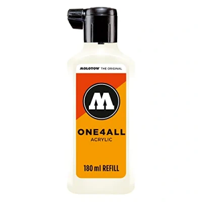 Abbildung von Molotow ONE4ALL Refill Acryl, Farbe 229 natur weiß 180 ml, Nachfülltinte für Permanentmarker