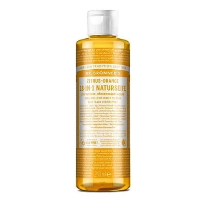Abbildung von Dr. Bronner ́s 18IN1 Natural SOAP Duschgel zitrusorange, Damen, Größe: 240 ml, Zitrus orange