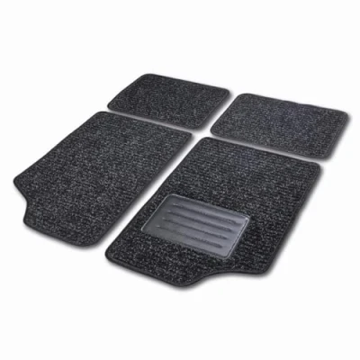 Abbildung von CARTREND 10595 Fußmattensatz Textil vorne und hinten 4 schwarz Universelle passform 740 500