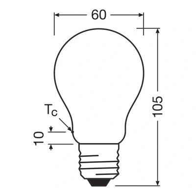 Abbildung von Osram Hocheffiziente LED Lampen mit Energieeffizienz Klasse A, Vorteilspack 3 Leuchtmittel, ersetzt herkömmliche 60W Glühbirnen, Birnenform, warmweiß(2700K), E27, mattes Glas