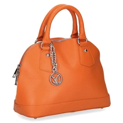 Abbildung von CAPRICE Damen Henkeltasche aus Leder mit Reißverschluss, Orange (Orange Nappa), 1