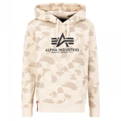 Abbildung von Alpha Industries Basic Kapuzenpullover, Herren, Größe: XXL, Sand camo