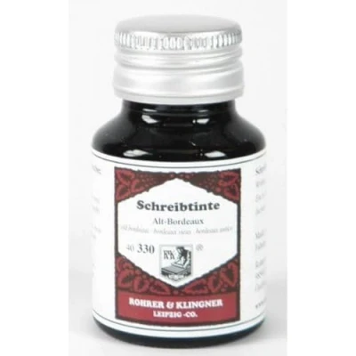 Abbildung von Rohrer und Klingner Schreibtinte,Tinte,Alt Bordeaux 50ml Glasflakon