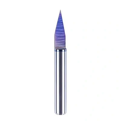 Abbildung von SpeTool Gravierfräser 6mm Schaft 30 Grad V Nutfräser Schriftenfräser Holz 0,2 mm Spitze VHM Gravierstichel mit TAC Beschichtung Holzfräser Fräser für Oberfräse 2D 3D CNC Gravur Bit