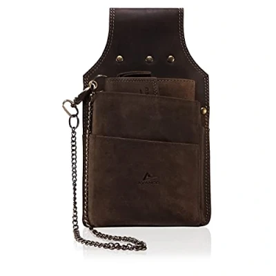 Abbildung von AVANCO Leder Kellnertaschen Set, Kellner Holster, Geldbörse, 182D, Tasche, Taxi Geldbörsen Holster Brieftasche, Braun, Standardg