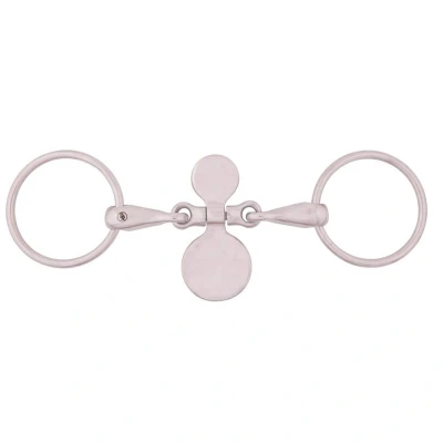 Abbildung von BR doppelt geochene Löffeltrense 18mm RVS 14,5cm