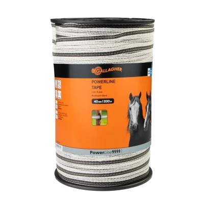 Abbildung von 200 m/40 mm Gallagher Weidezaunband PowerLine (weiß)