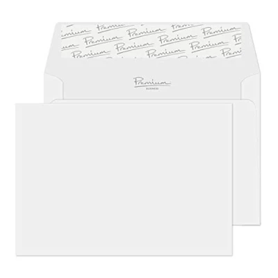 Abbildung von Blake Business 37154 Briefumschläge Haftklebung brilliant weiß Wove C6 114 x 162 mm 120 g/m² 25 Stück, wave