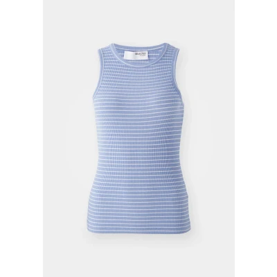 Abbildung von Selected Femme Slfanna O NECK TANK Top, Damen, Größe: 38, Cornflower blue