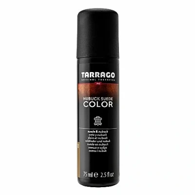 Abbildung von Tarrago Nubuk Wildlederfarbe 75ml Farbauffrischer für Wildleder und Schuhe Verstärkt die Schuhfarben pflegt schützt Mit Schwammapplikator (Ocker 08)