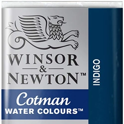 Abbildung von Winsor &amp; Newton 0301322 Cotman Aquarellfarbe mit guter Transparenz, hervorragender Tönungsstärke und guten Maleigenschaften, Wasserfarbe im 1/2 Napf Indigo