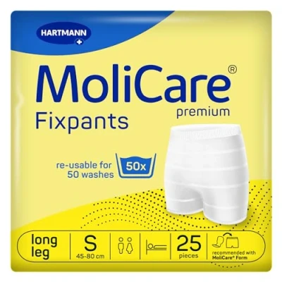 Abbildung von MoliCare Premium Fixpants: waschbare Inkontinenz Fixierhosen, passend für Form und Form, S, 25 Stück