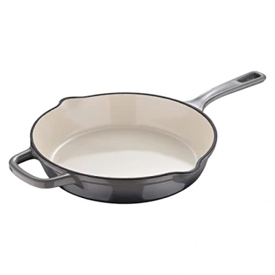Abbildung von MasterPRO Unique Pfanne Aus GUSSEISEN Weiß Ergonomischer Griff Küchenutensilien Geeignet für Alle Herdarten