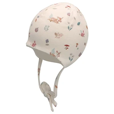 Abbildung von Sterntaler Baby Mädchen Beanie Rehkitz Mütze Baby, Kinderbeanie, Babymütze aus Baumwolle mit Bindeband beige, 33