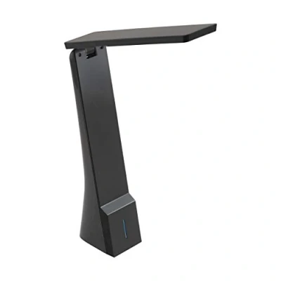 Abbildung von EGLO LED Tischlampe La Seca mit Akku, Tischleuchte Touch, dimmbar, Lichtfarbe einstellbar (warmweiß kaltweiß), Schreibtischlampe aus Kunststoff in Schwarz, Bürolampe