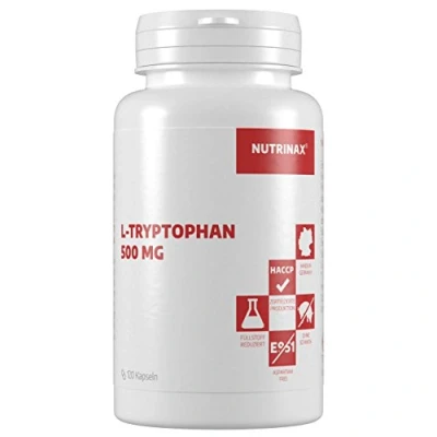 Abbildung von L Tryptophan 500mg 240 Kapseln hochdosiert Nahrungsergänzung Made in Germany (240 Kapseln)