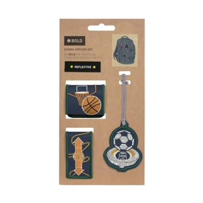 Abbildung von BOLD Lässig Anhänger und Patches Set (2 Stk.) mit Druckknopf/BOLD Match School Sport