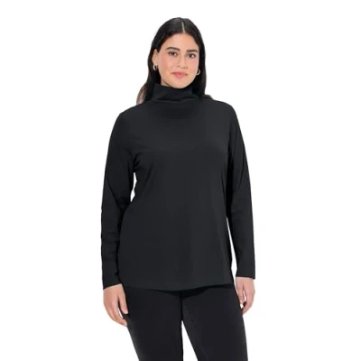 Abbildung von Ulla Popken Langarmshirt, Damen, Größe: 62/64, Schwarz