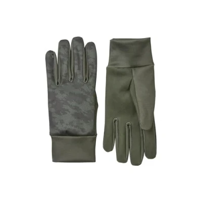 Abbildung von SEALSKINZ Ryston Nano Fleece Handschuhe mit Skinz Druck, wasserabweisend, für Kaltwetter, olivgrün, Größe XL