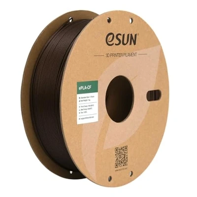 Abbildung von eSUN Kohlefaser Gefüllt PLA Filament 1.75mm, CF Carbon Fiber Filled Maßgenauigkeit +/ 0.03mm, 1KG Spule (2.2 LBS) 3D Druck Materialien für FDM Drucker,Rot