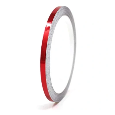 Abbildung von 8,5 Meter Glanz Zierstreifen Auto Motorrad Boot Modellbau Silber Chrom Finest Folia Dekorstreifen Seitenstreifen Klebestreifen (Chrom Rot, 5mm Breite)