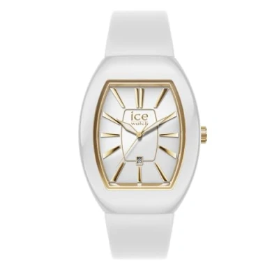 Abbildung von Ice Watch boliday Dome White Gold Weiße Damenuhr mit Silikonarmband 024034 (Small)