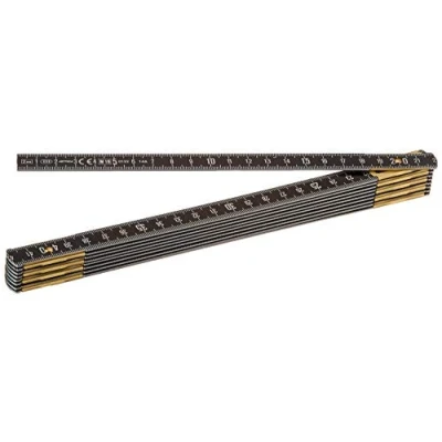 Abbildung von Metrica 21036 2 m Alu Gliedermassstab Oxyd, schwarz