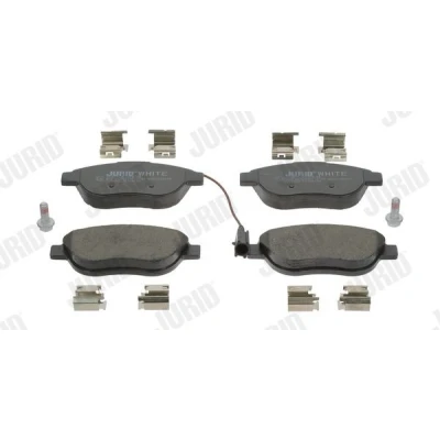 Abbildung von Jurid 573075JC Bremsbelagsatz White Low Dust Keramik inkl. Verschleißwarnkontakt FIAT: Stilo Hatchback, BRAVO 2, Grande Punto Hatchback