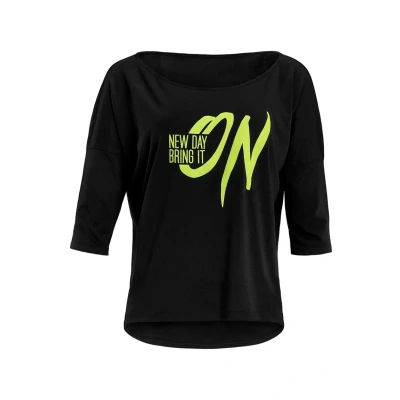 Abbildung von Winshape MCS001 Ultra Light Langarmshirt, Damen, Größe: XXL, Black/glitter/neon yellow