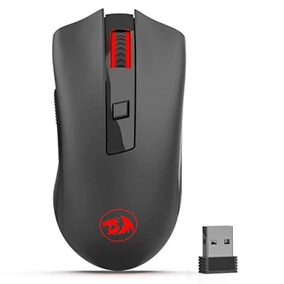 Abbildung von Redragon M652 Optische 2.4G Wireless Maus mit USB Empfänger, tragbare Gaming &amp; Office Mäuse, 5 einstellbare DPI Stufen, 6 Tasten für Desktop, MacBook, Notebook, PC, Laptop, Computer