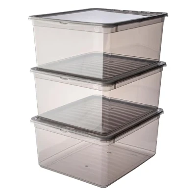 Abbildung von keeeper Aufbewahrungsboxen mit Air Control System, 3 teiliges Set, x 18 l, Bea, Transparent