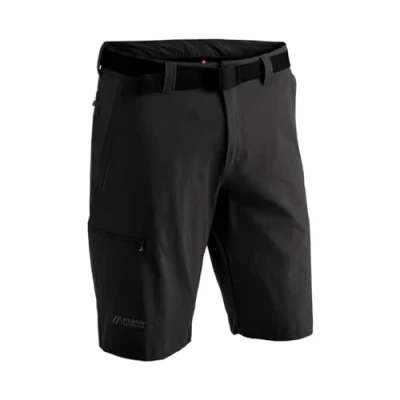 Abbildung von Maier Sports Huang, Kurze Herren Wanderhose, Wasserabweisende Bermuda für Trekking und Hiking, PFC frei, mSTRETCH pro 4 &amp; Dryprotec, Schwarz, 48 (W33/L32)