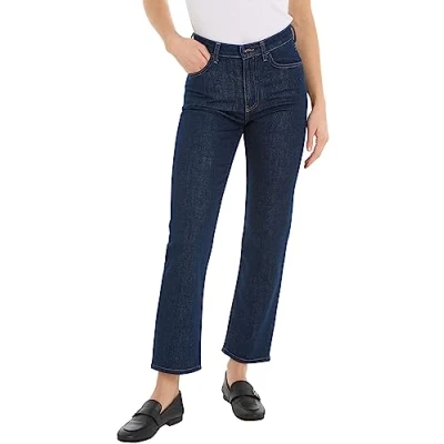 Abbildung von Tommy Hilfiger Damen Jeans Tapered High Waist, Blau (Rue), 31W / 30L