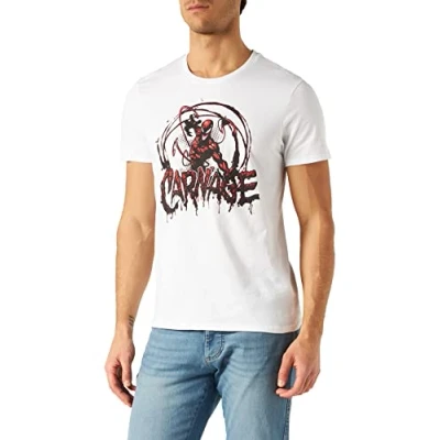Abbildung von Marvel Herren Mevenoxts135 T Shirt, weiß, M