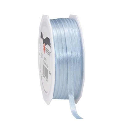 Abbildung von PRÄSENT C.E. Pattberg Satin hellblau, 50 m Satinband zum Einpacken von Geschenken, 6 mm Breite, Geschenkband Dekorieren &amp; Basteln, Dekoband, Anlass