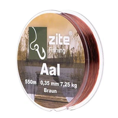 Abbildung von Zite Fishing Angelschnur Aal Monofil Aalschnur Angeln Braun 0,35mm 550m Angelsehne Aalangeln Schnur Grundangeln &amp; Posenangeln