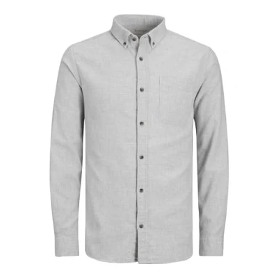 Abbildung von Jack &amp; Jones Jjeclassic melange LS SN Hemd, Herren, Größe: XS, Light grey