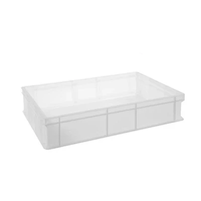 Abbildung von HENDI Pizzaballenbox 60 x 40 cm mit Deckel 14 l stapelbar PET Kunststoff spülmaschinengeeignet lebensmittelecht, Stapelbox