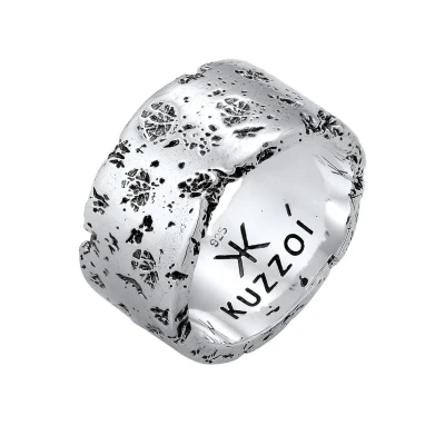Abbildung von Kuzzoi Vintage LOOK Ring silvercoloured, Herren, Größe: 62, Silver coloured